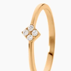 Bague Jil Plaqué Or Jaune Oxyde De Zirconium