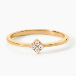 Bague Jil Plaqué Or Jaune Oxyde De Zirconium