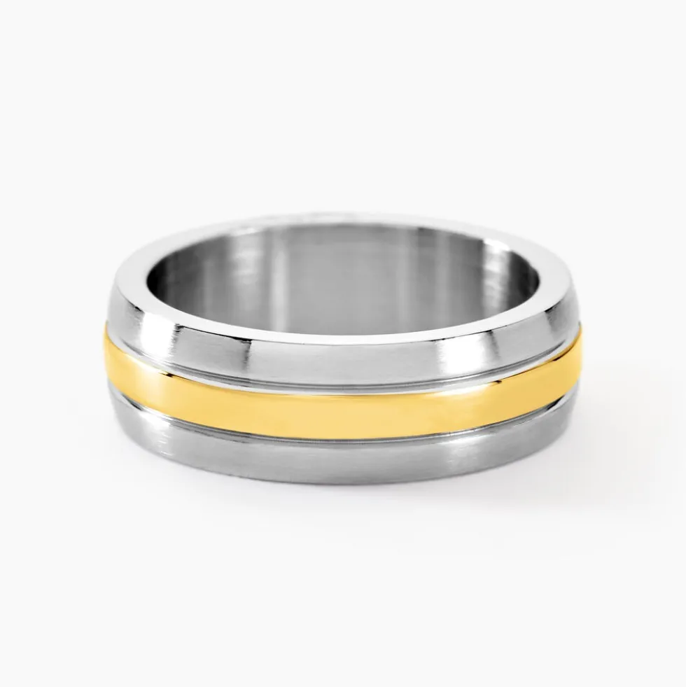 Bague John Acier Bicolore