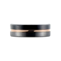 Bague Jourdan Echo Tungstene Tricolore Blanc / Rose / Noir