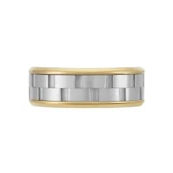Bague Jourdan Oahu Acier Blanc Et Jaune