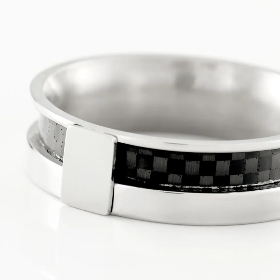 Bague Karly Acier Blanc