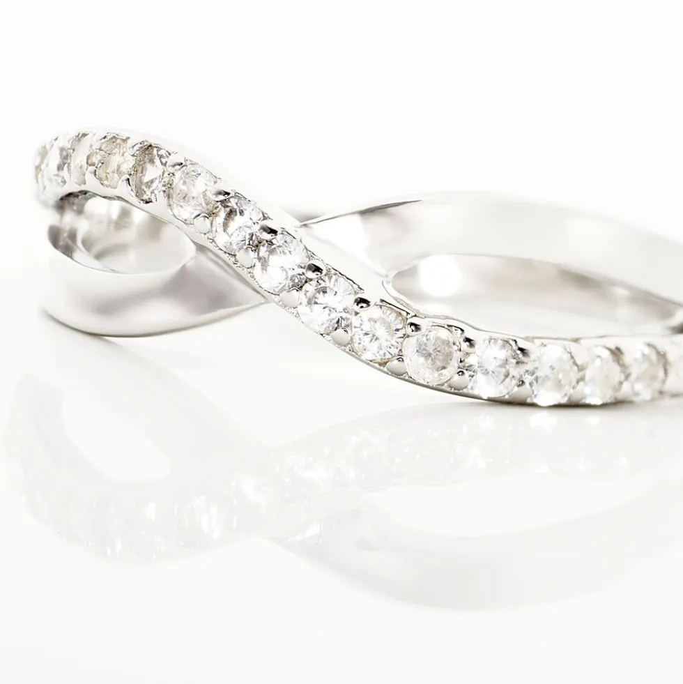 Bague Kassandre Argent Blanc Oxyde De Zirconium