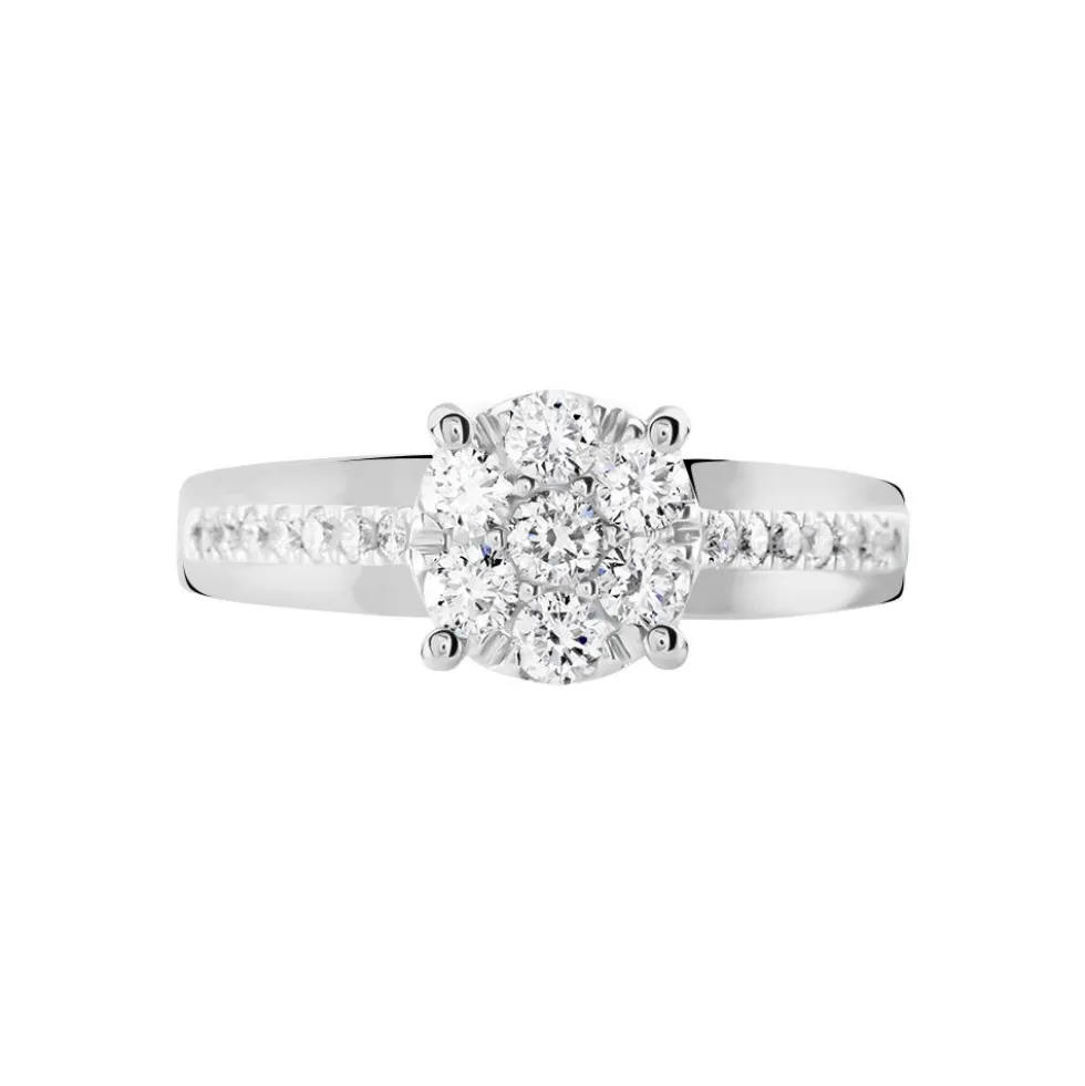 Bague Kate Ld Platine Blanc Diamant Synthétique