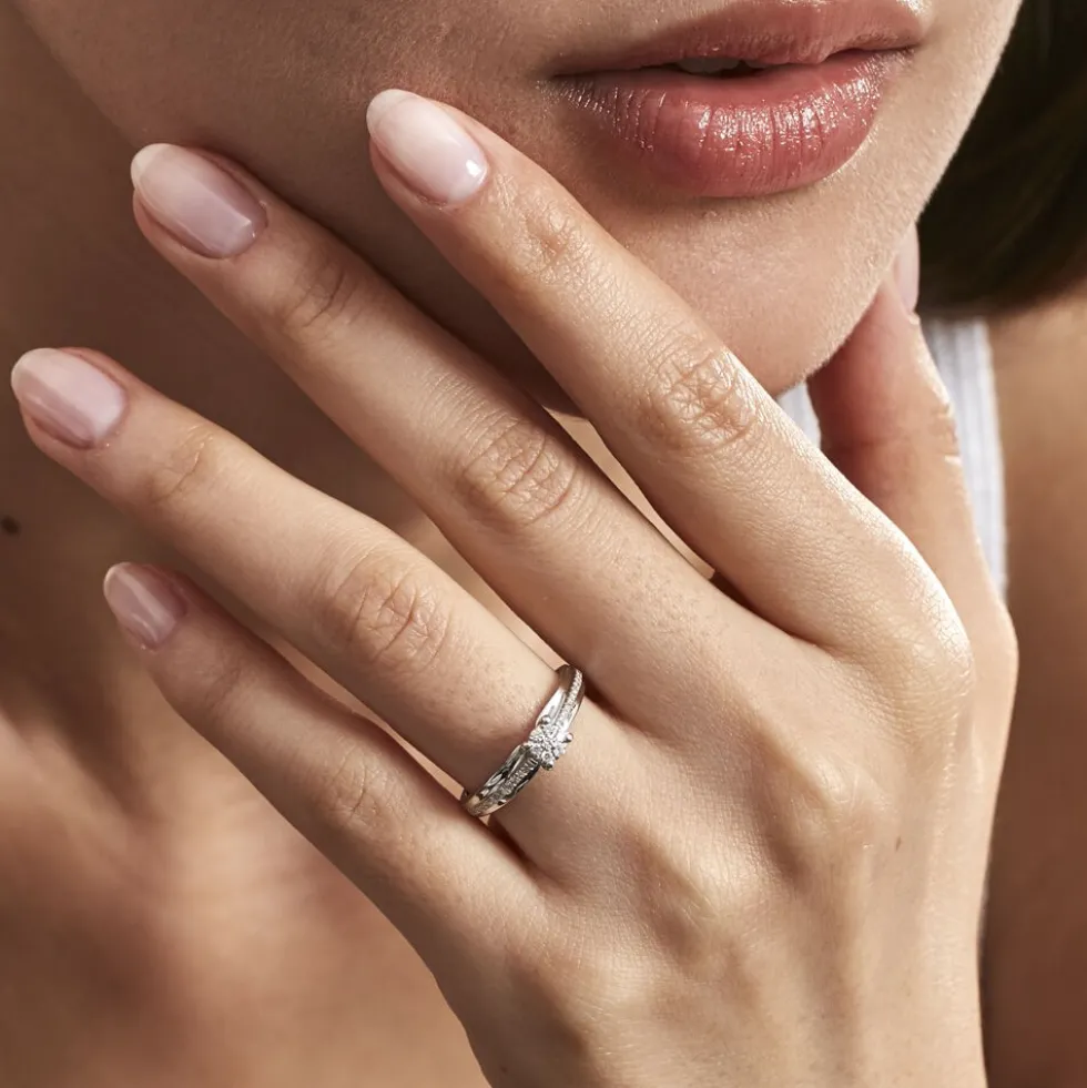 Bague Kate Or Blanc Diamant