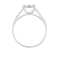 Bague Kate Or Blanc Diamant Synthétique