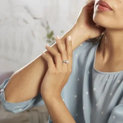 Bague Kate Or Blanc Diamant Synthétique