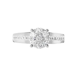 Bague Kate Or Blanc Diamant Synthétique