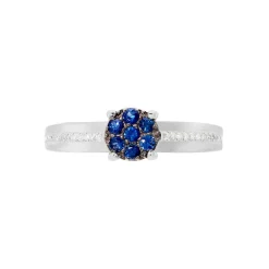 Bague Kate Or Blanc Saphir Et Diamant