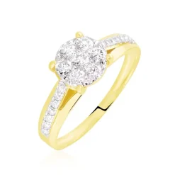 Bague Kate Or Jaune Diamant Synthétique