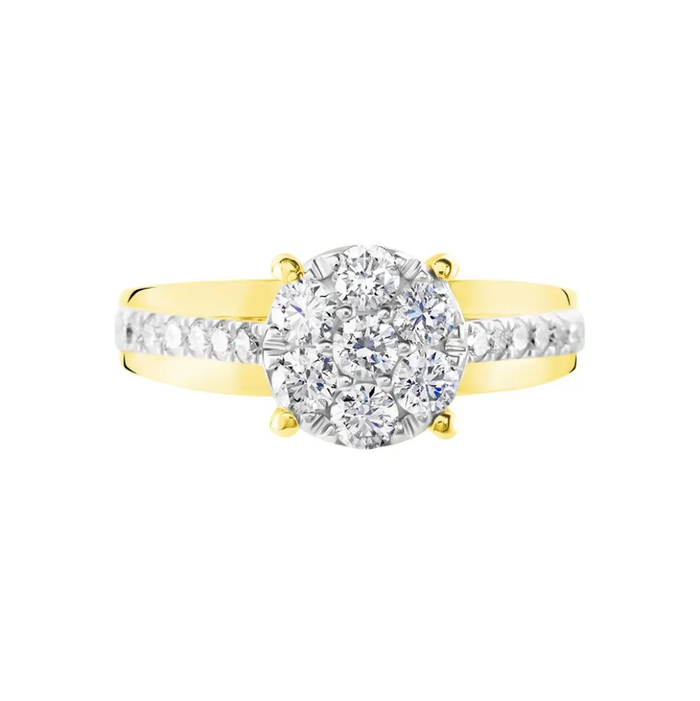 Bague Kate Or Jaune Diamant Synthétique