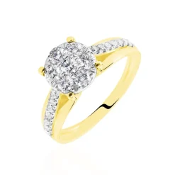 Bague Kate Or Jaune Diamant Synthétique