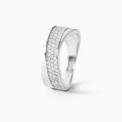 Bague Kawtare Argent Blanc Oxyde De Zirconium