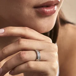 Bague Kawtare Argent Blanc Oxyde De Zirconium