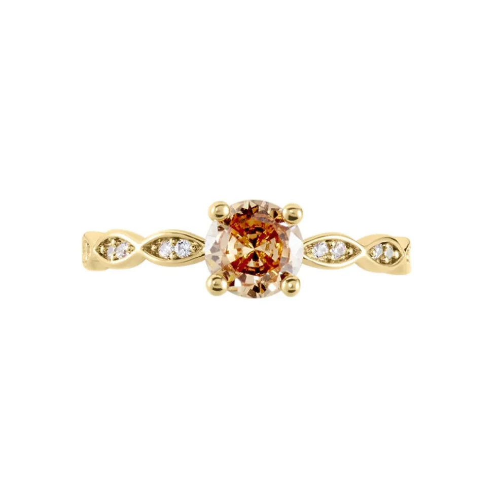 Bague Kurt Plaqué Or Jaune Oxyde De Zirconium