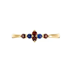 Bague Laeticia Plaqué Or Doré Pierres De Synthèses