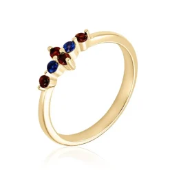 Bague Laeticia Plaqué Or Doré Pierres De Synthèses
