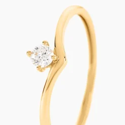 Bague Laocadia Or Jaune Diamant Synthétique