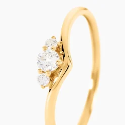Bague Laurentius Or Jaune Diamant Synthétique