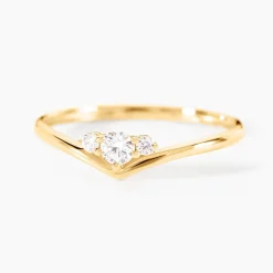 Bague Laurentius Or Jaune Diamant Synthétique