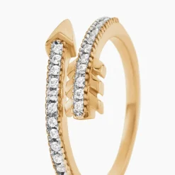 Bague Lidye Plaqué Or Jaune Oxyde De Zirconium