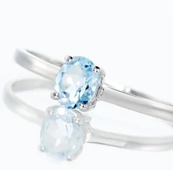 Bague Lily Or Blanc Topaze
