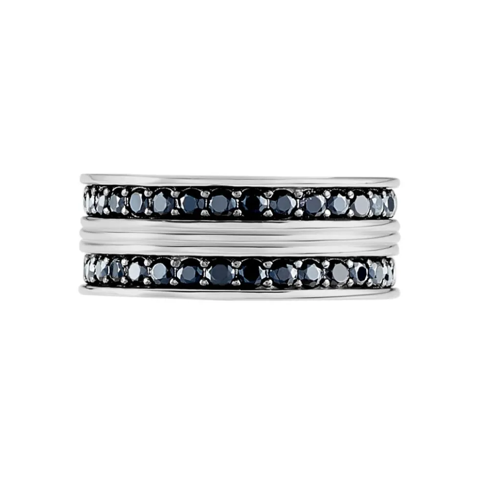 Bague Lucio Argent Blanc Oxyde