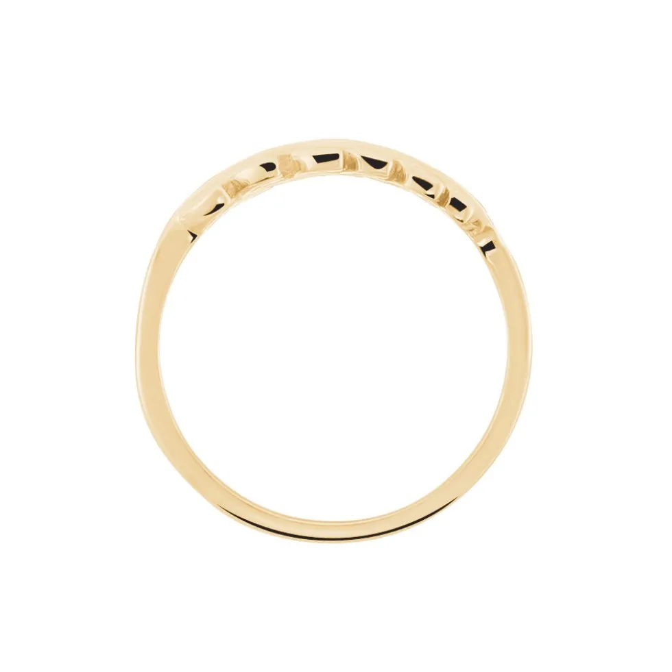 Bague Luz Plaque Or Jaune Oxyde De Zirconium