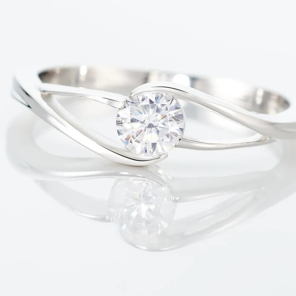 Bague Lysie Argent Blanc Oxyde De Zirconium