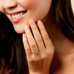 Bague Mahendra Or Jaune Topaze Oxyde De Zirconium