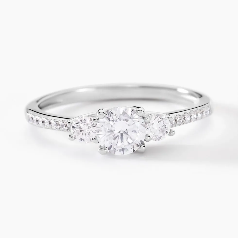 Bague Mallory Argent Blanc Oxyde De Zirconium