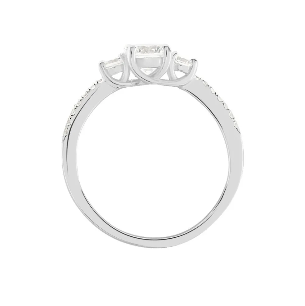 Bague Mallory Argent Blanc Oxyde De Zirconium