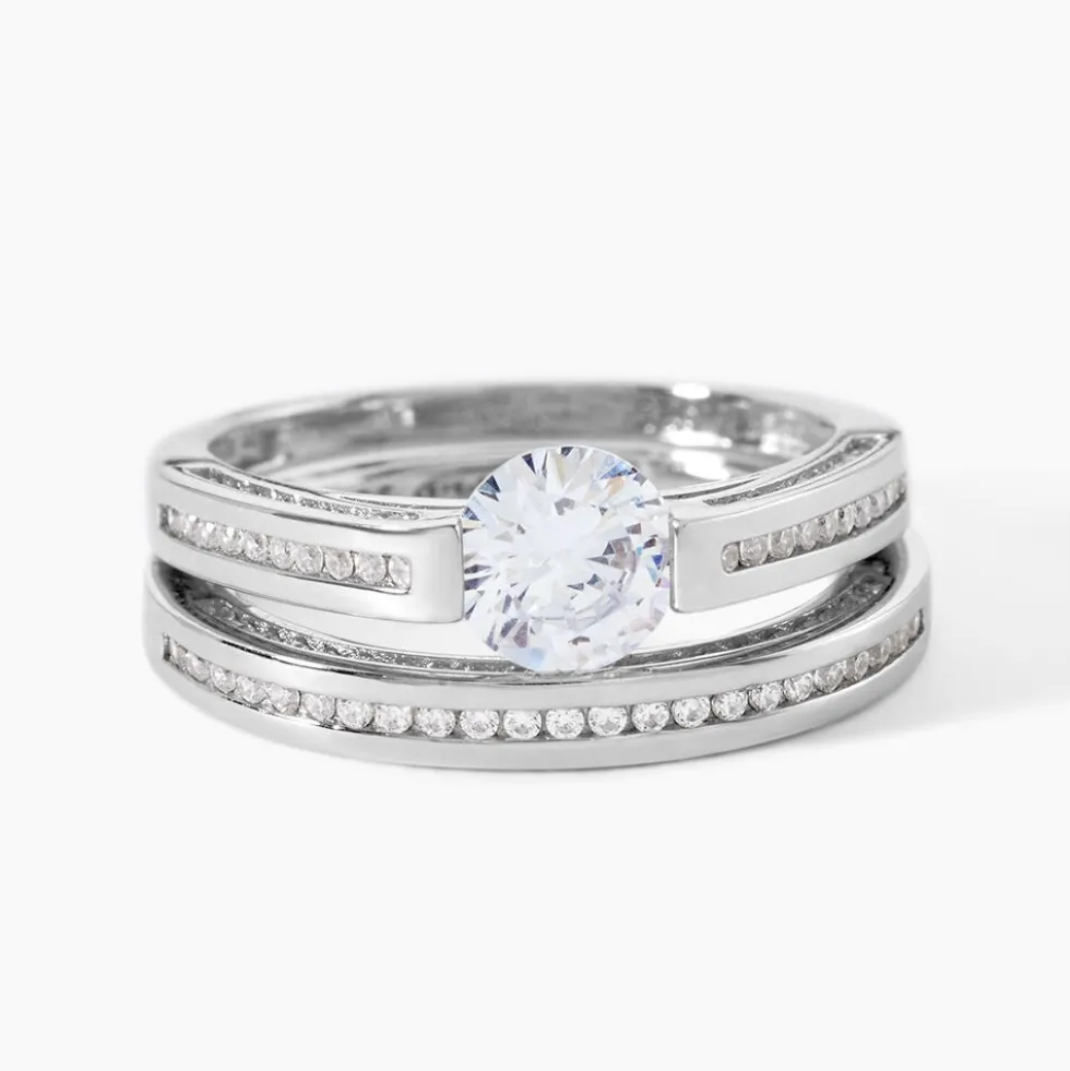 Bague Malou Argent Blanc Oxyde De Zirconium