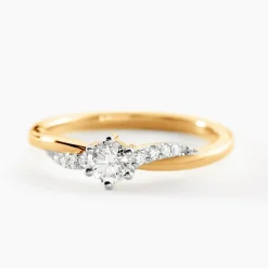 Bague Manjusha Or Jaune Diamant Synthétique