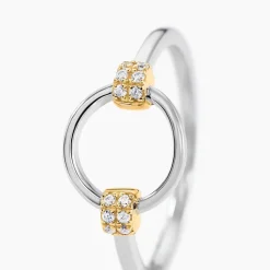 Bague Marcie Or Jaune Argent Blanc Oxyde De Zirconium