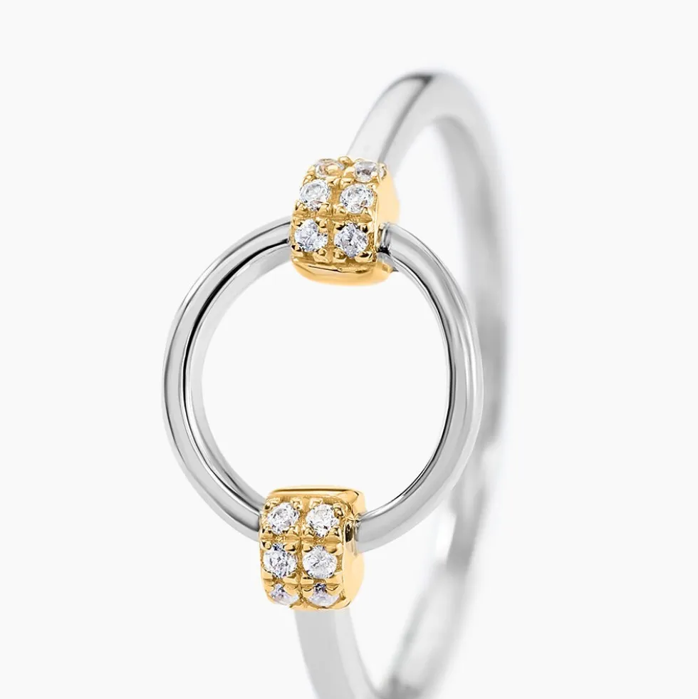 Bague Marcie Or Jaune Argent Blanc Oxyde De Zirconium