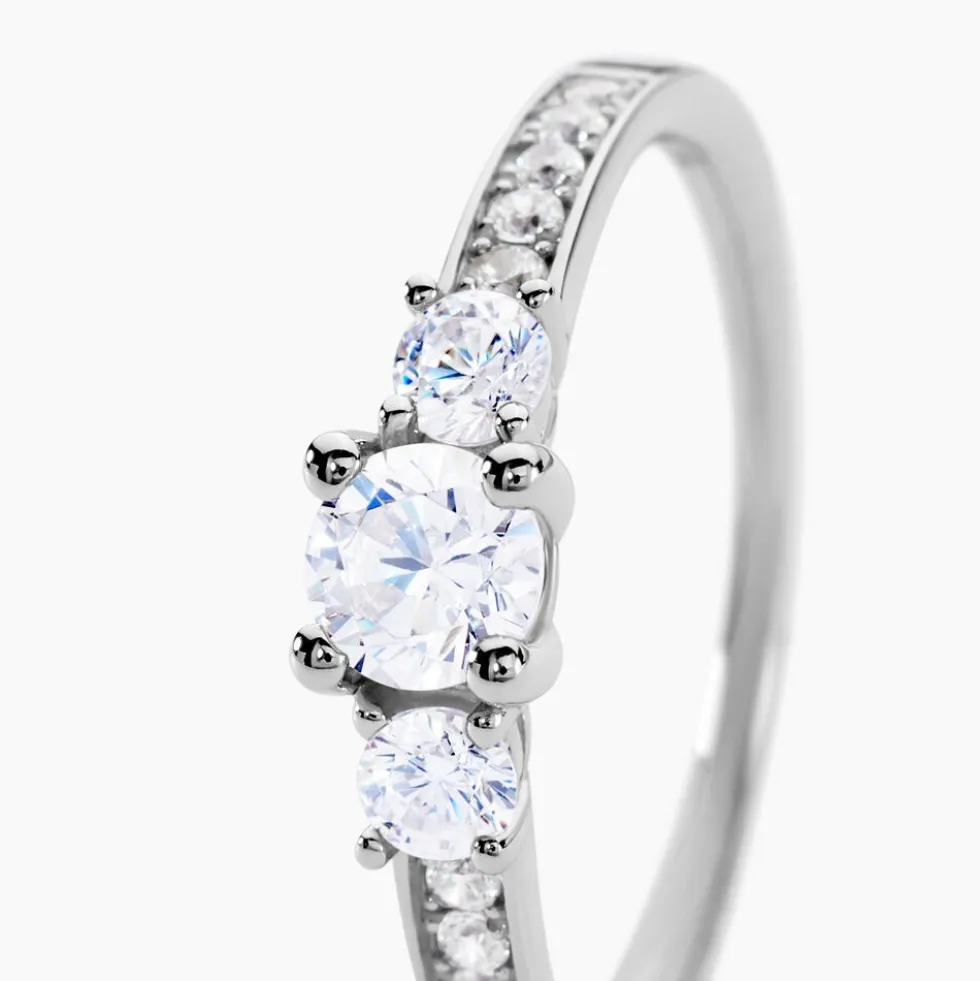 Bague Marie-angelina Argent Blanc Oxyde De Zirconium