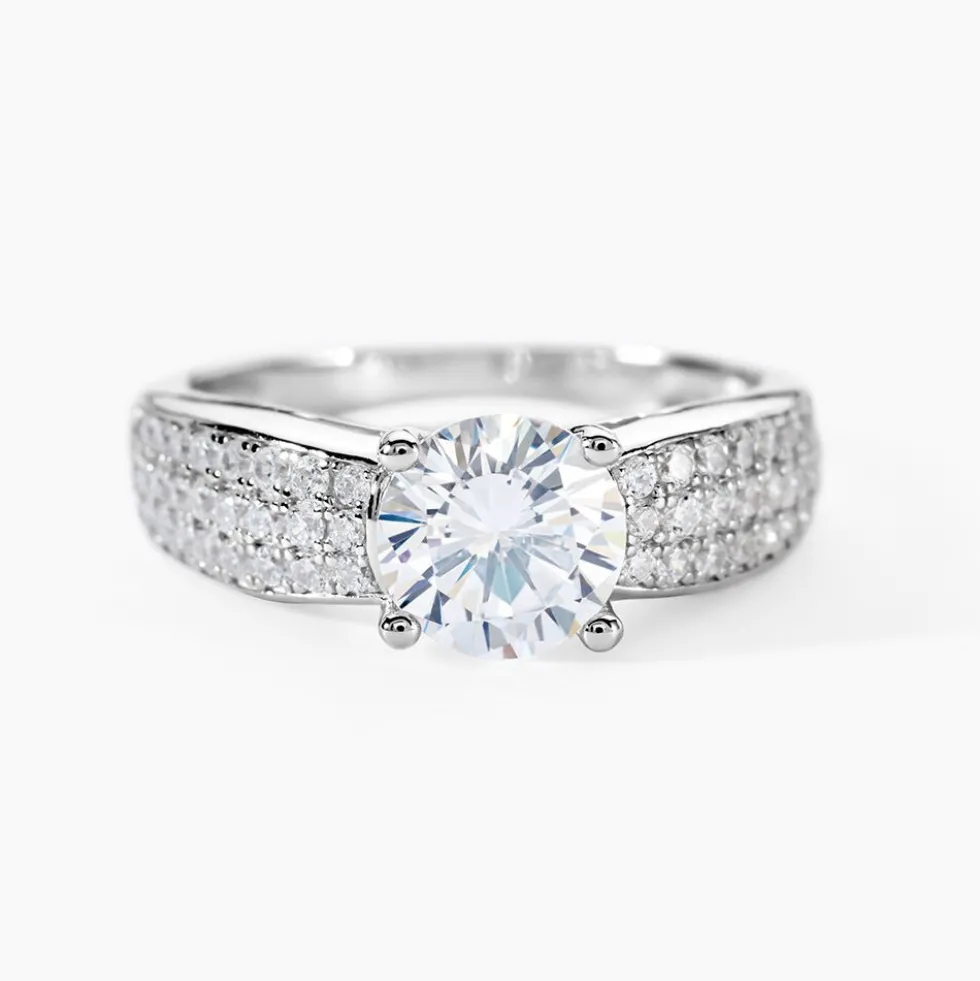 Bague Marilyn Argent Blanc Oxyde De Zirconium