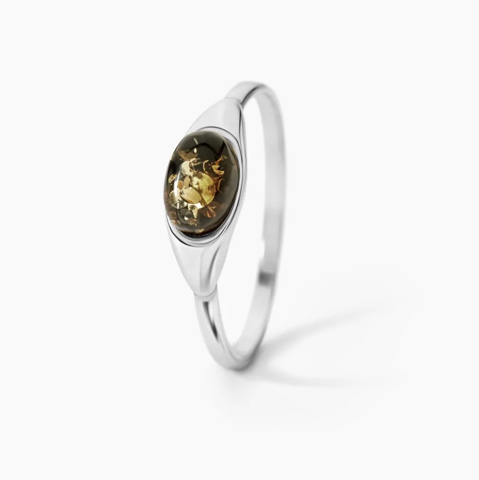 Bague Marquita Argent Blanc Ambre