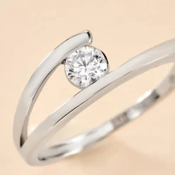Bague Mary-paule Argent Blanc Oxyde De Zirconium
