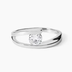 Bague Mary-paule Argent Blanc Oxyde De Zirconium