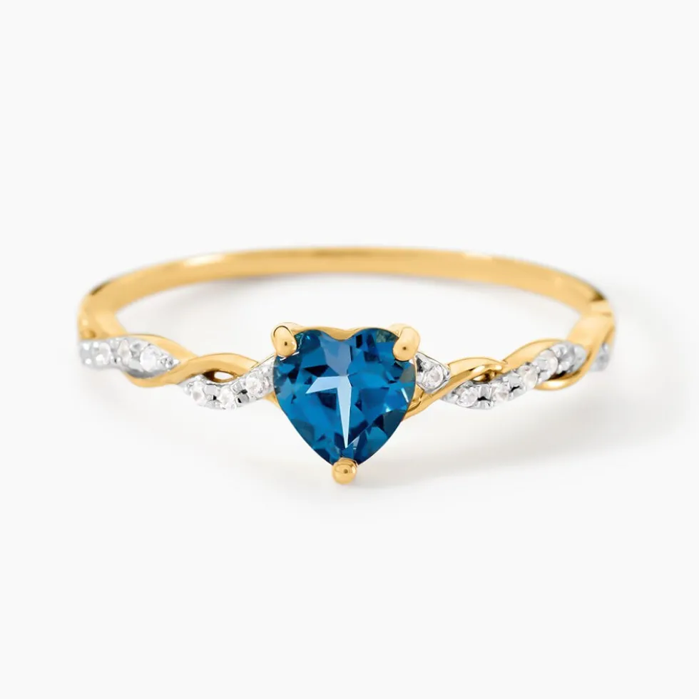 Bague Mathilde Or Jaune Topaze Oxyde De Zirconium