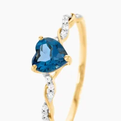 Bague Mathilde Or Jaune Topaze Oxyde De Zirconium