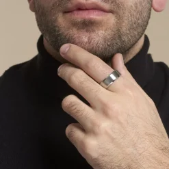 Bague Matti Acier Gris