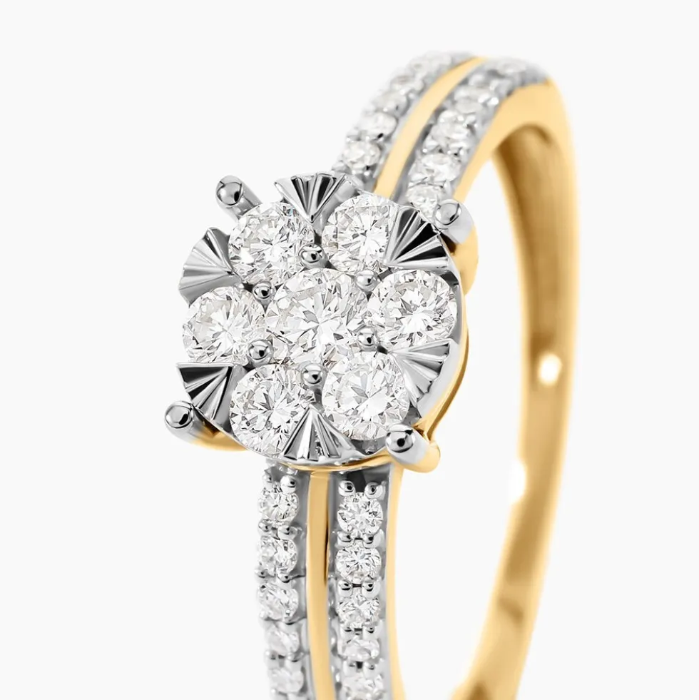 Bague Maurelius Or Jaune Diamant Synthétique