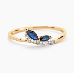 Bague Maximillian Or Jaune Saphir Diamant