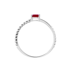 Bague Meri Or Blanc Rubis