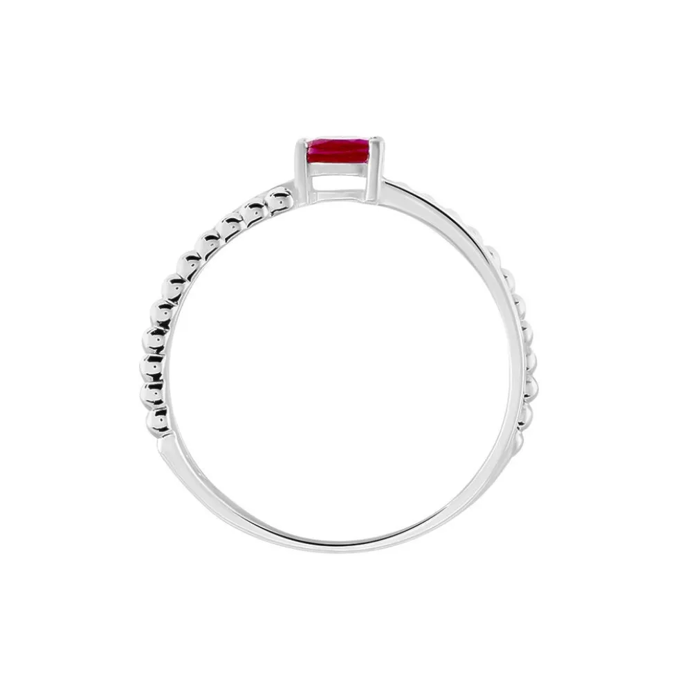 Bague Meri Or Blanc Rubis