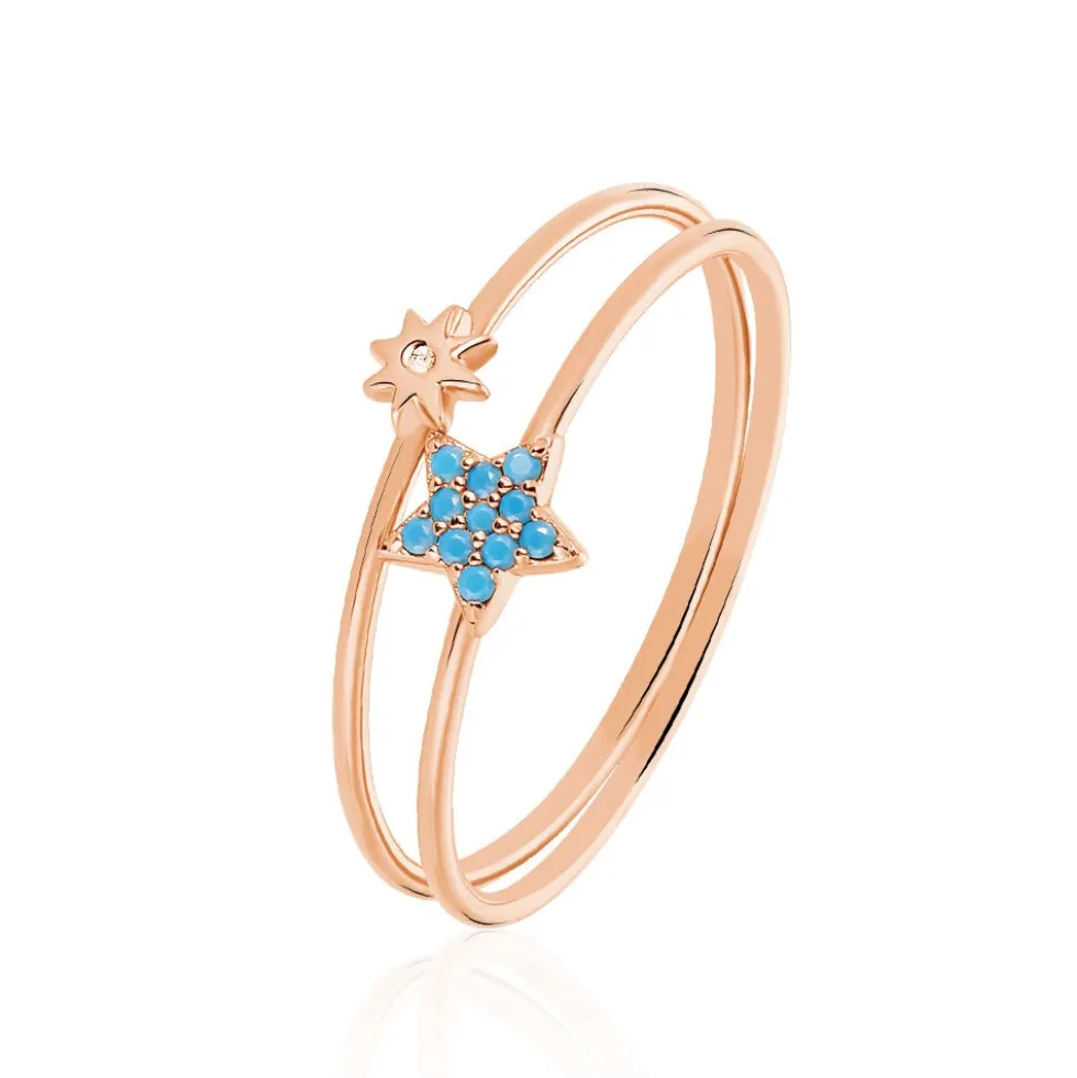 Bague Miguele Argent Rose Oxyde De Zirconium