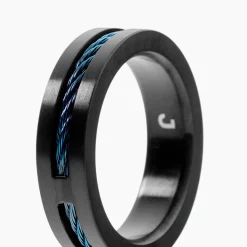 Bague Métal Acier Noir